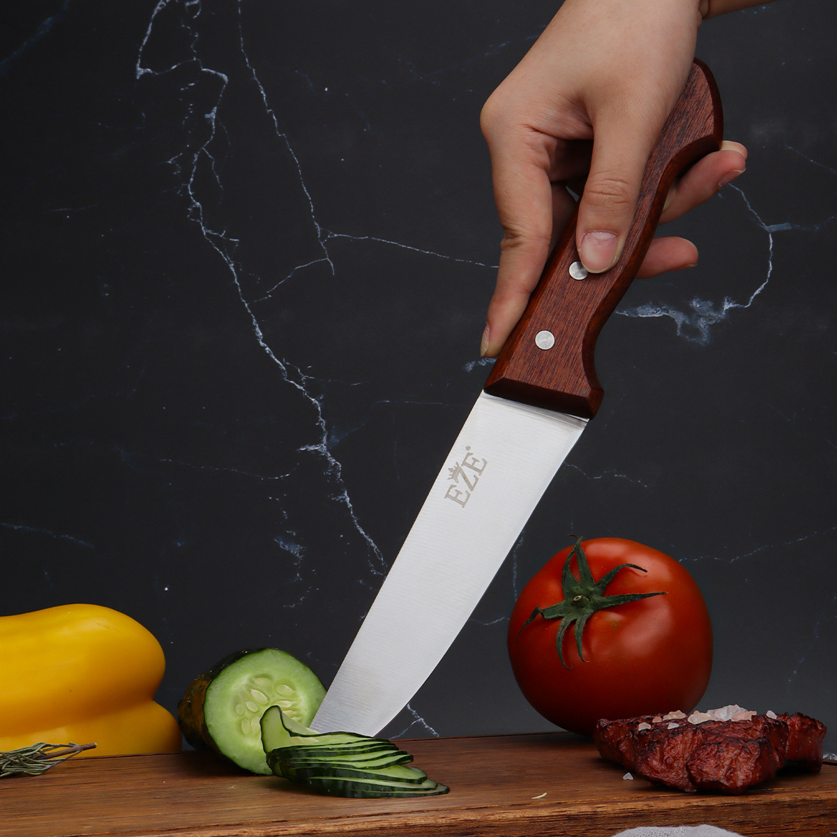 Wood‑Handled Kitchen Knives