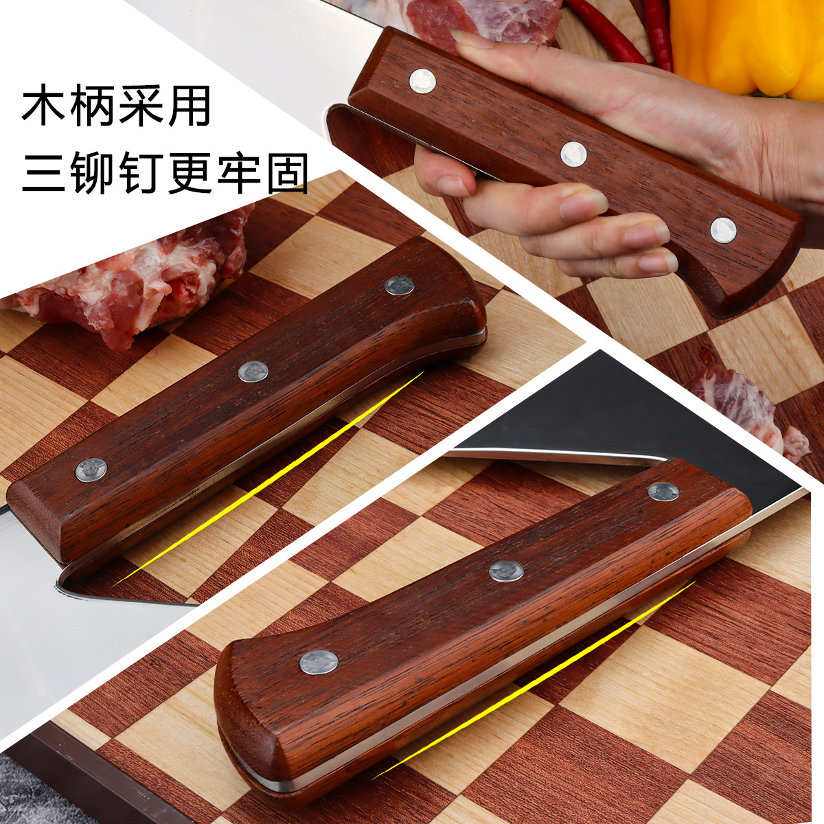 Wood‑Handled Kitchen Knives