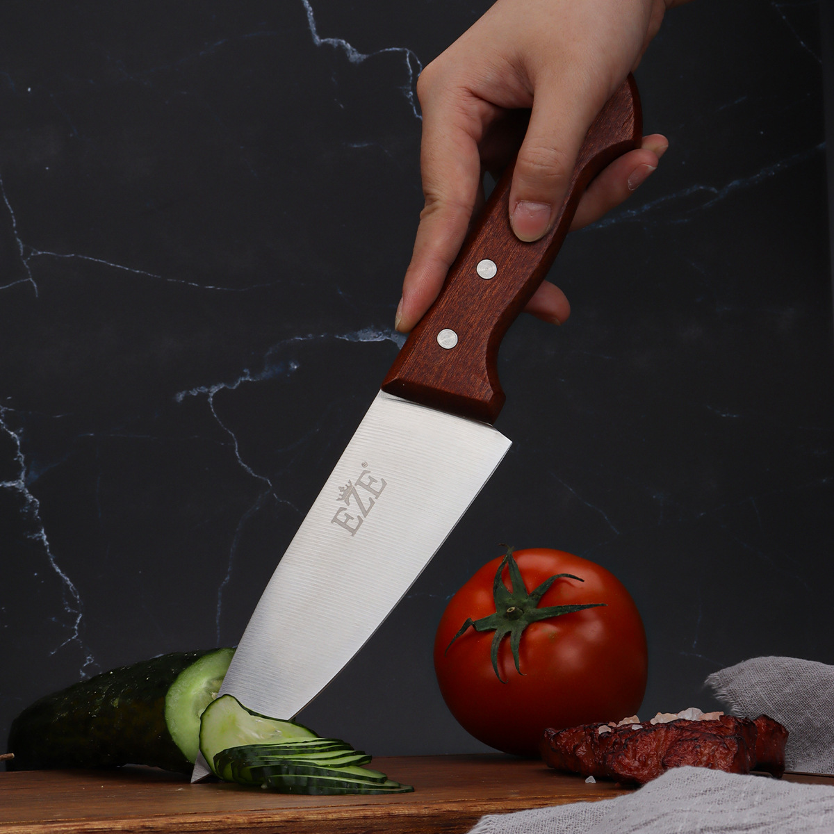 Wood‑Handled Kitchen Knives