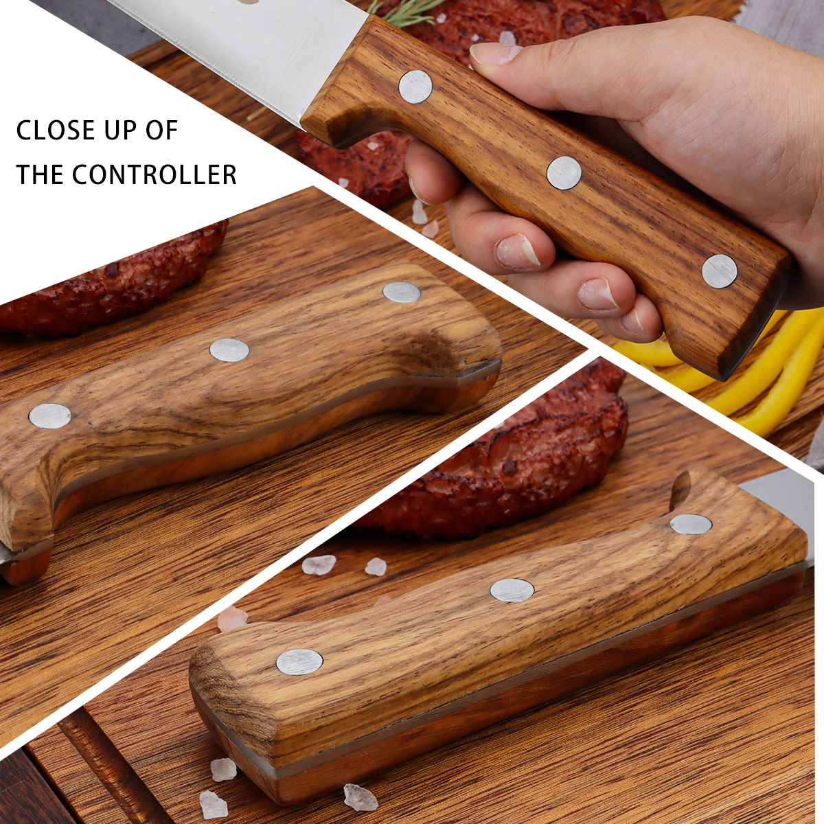 Wood‑Handled Kitchen Knives